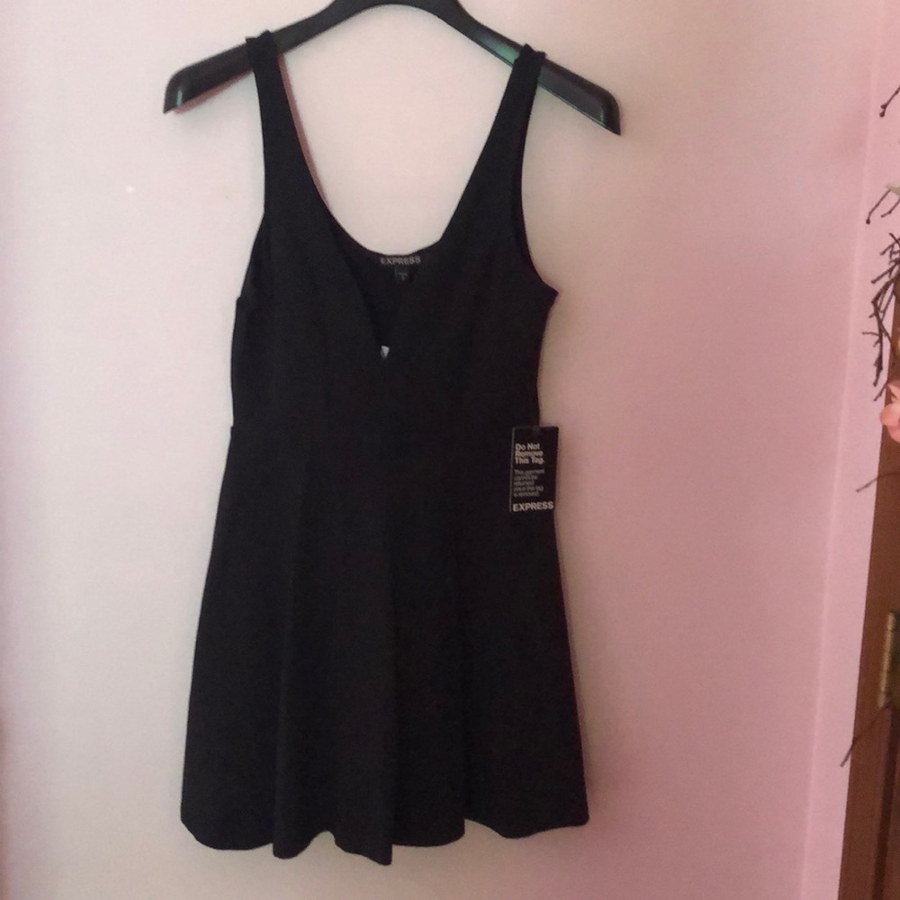 Express deep cut skater skort dress